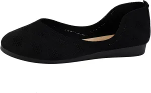 Mesh Ballet Flats for Women Pointed Toe Dress Shoes Soft Knitted Loafers Classic Flat Shoes Slip On Loafers
