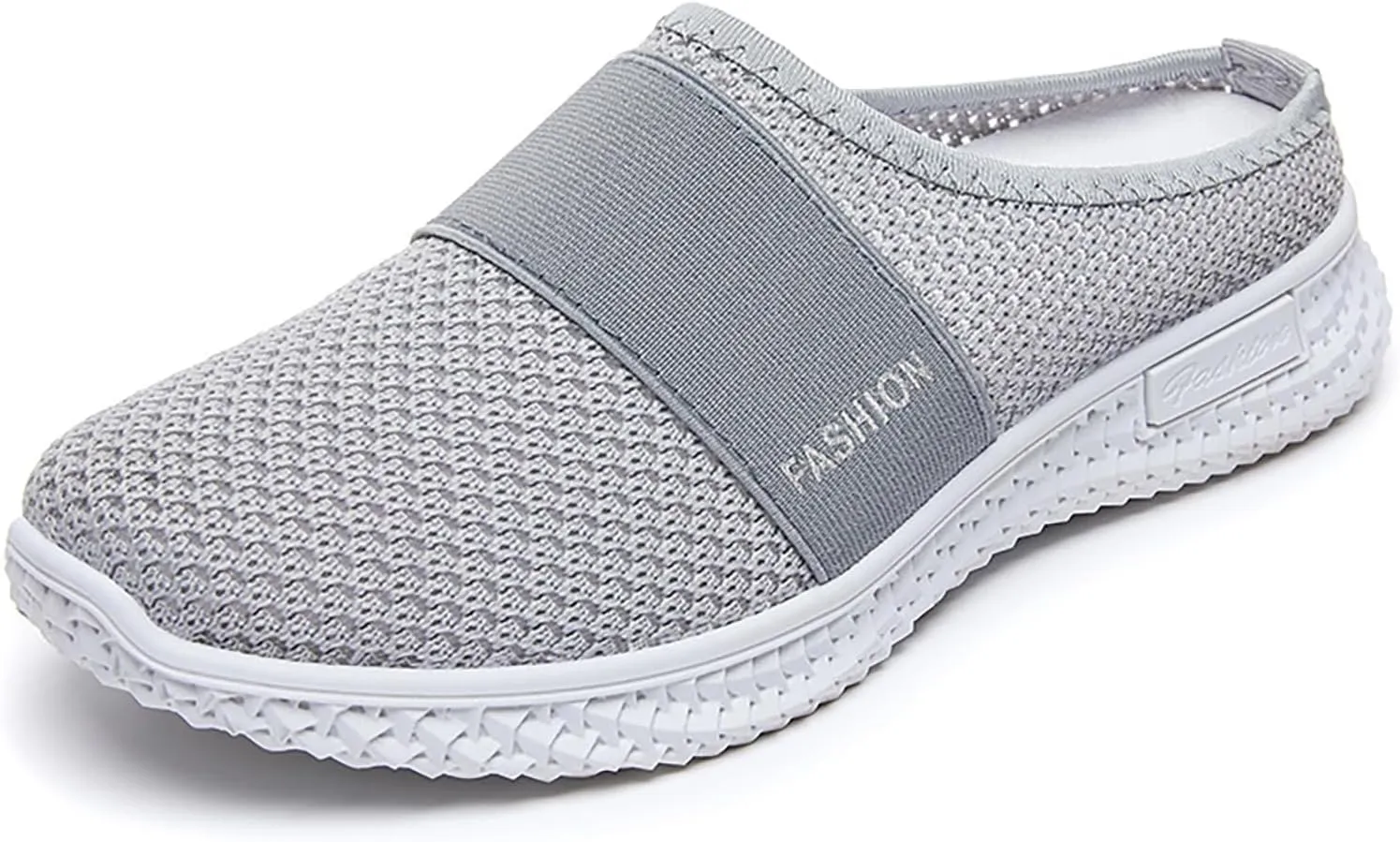Mules Clogs for Women Summer Air Cushion Platform Mesh Mules Sneaker Sandals Fashion Backless Breathable Mesh Fabric Non Slip Clogs Comfort Soft Cushion Slip On Outdoor Walking Sneakers Slippers