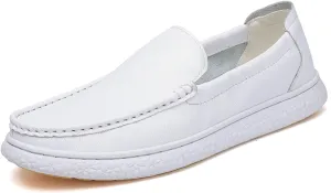 New Men's Handmade Slip on Genuine Leather Loafers Soft Breathable Driving Shoes Men's Leather Sneakers