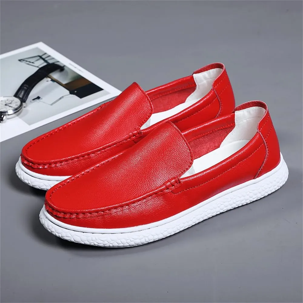 New Men's Handmade Slip on Genuine Leather Loafers Soft Breathable Driving Shoes Men's Leather Sneakers