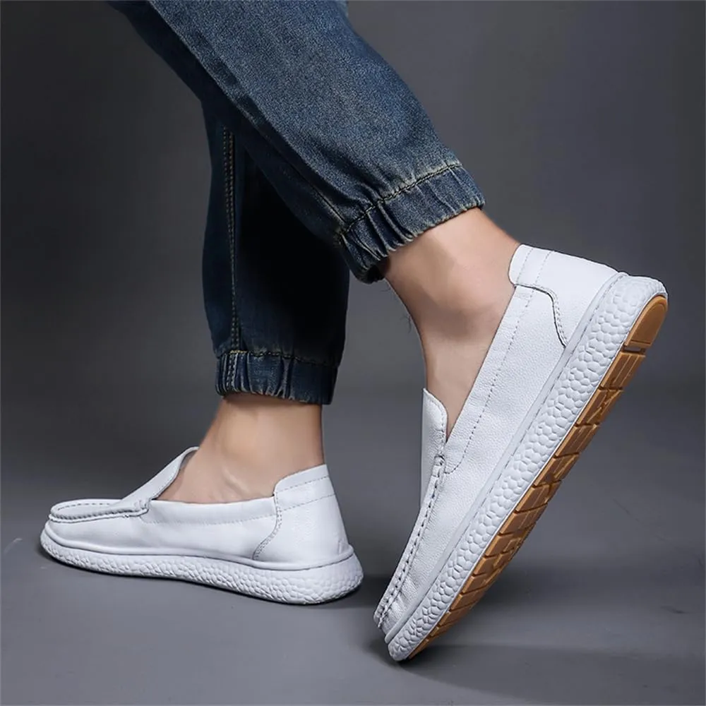 New Men's Handmade Slip on Genuine Leather Loafers Soft Breathable Driving Shoes Men's Leather Sneakers