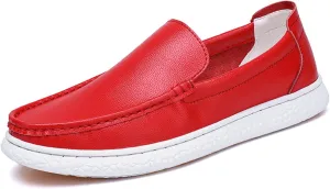 New Men's Handmade Slip on Genuine Leather Loafers Soft Breathable Driving Shoes Men's Leather Sneakers