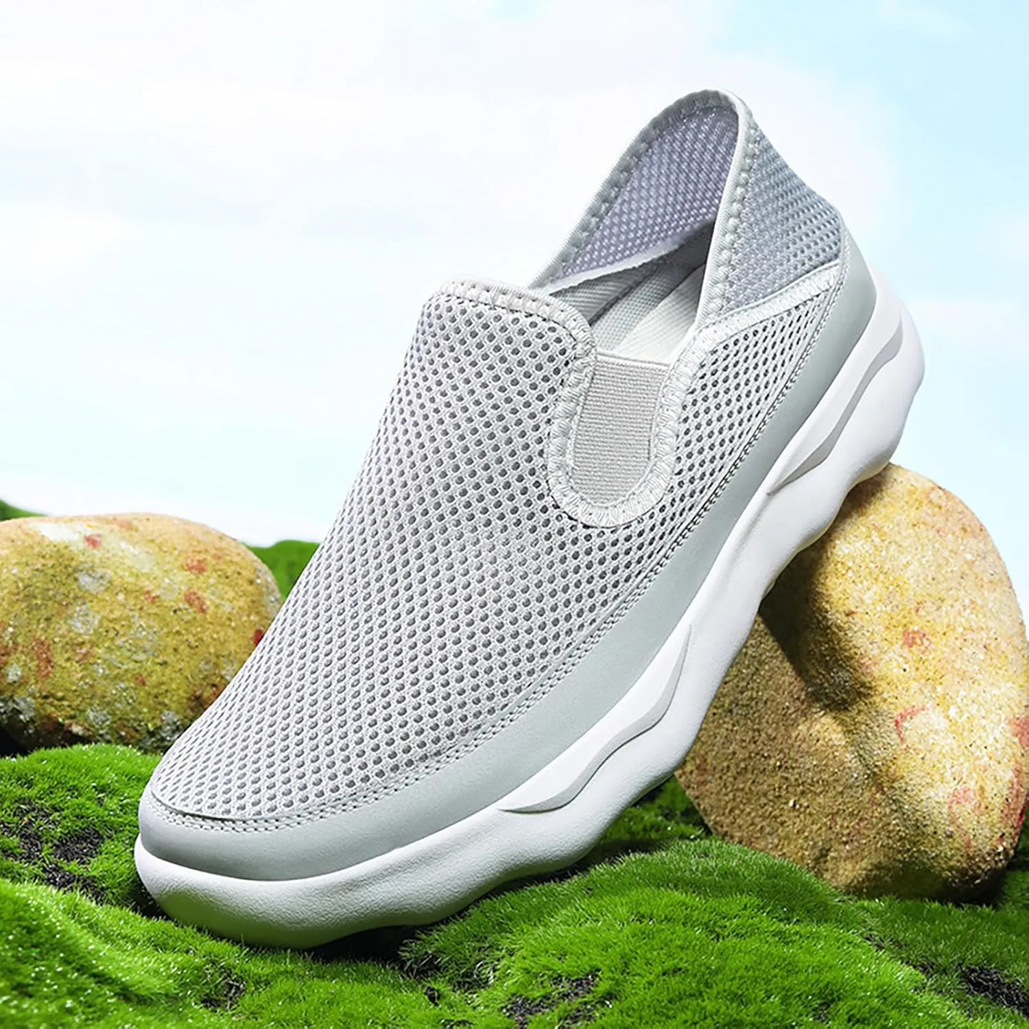 New Men's Hollow Breathable Mesh Casual Fashion Sport Shoe Mens Dress Sneaker Men's Sport Boots Men Shoes
