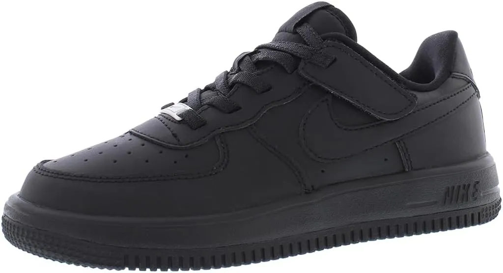 Nike Force 1 Low EasyOn Little Kids' Shoes (FN0237-001, Black/Black/Black) Size 13