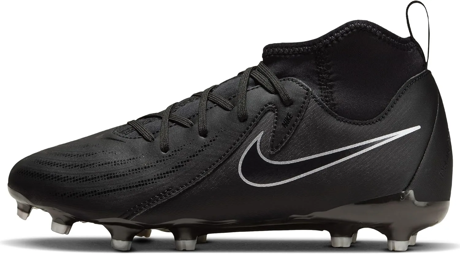 Nike Jr. Phantom Luna 2 Academy Little/Big Kids' MG Soccer Cleats (FJ2603-001, Black/Black) Size 2