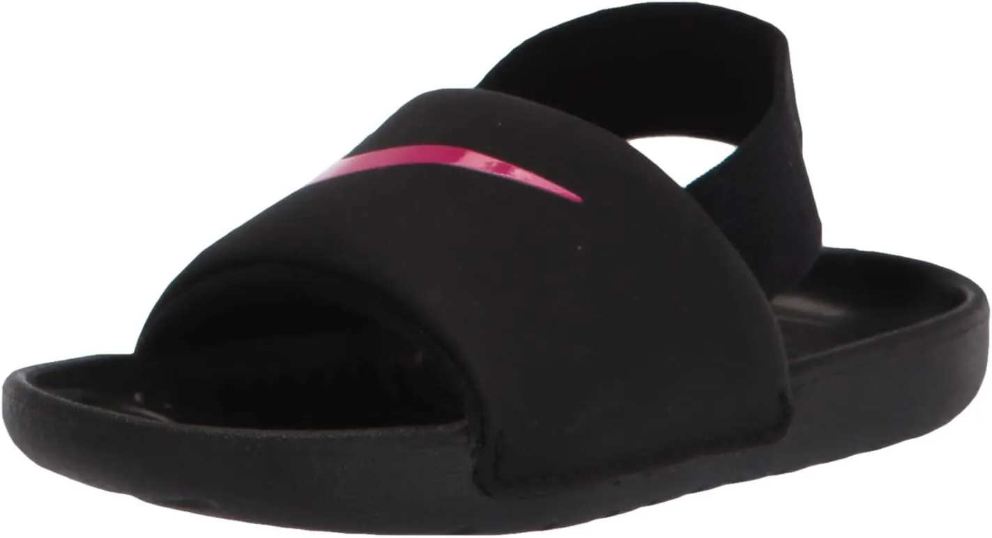 Nike Kawa Slide TD Kids Black/Black/Vivid Pink BV1094-008 (Size: 6C)