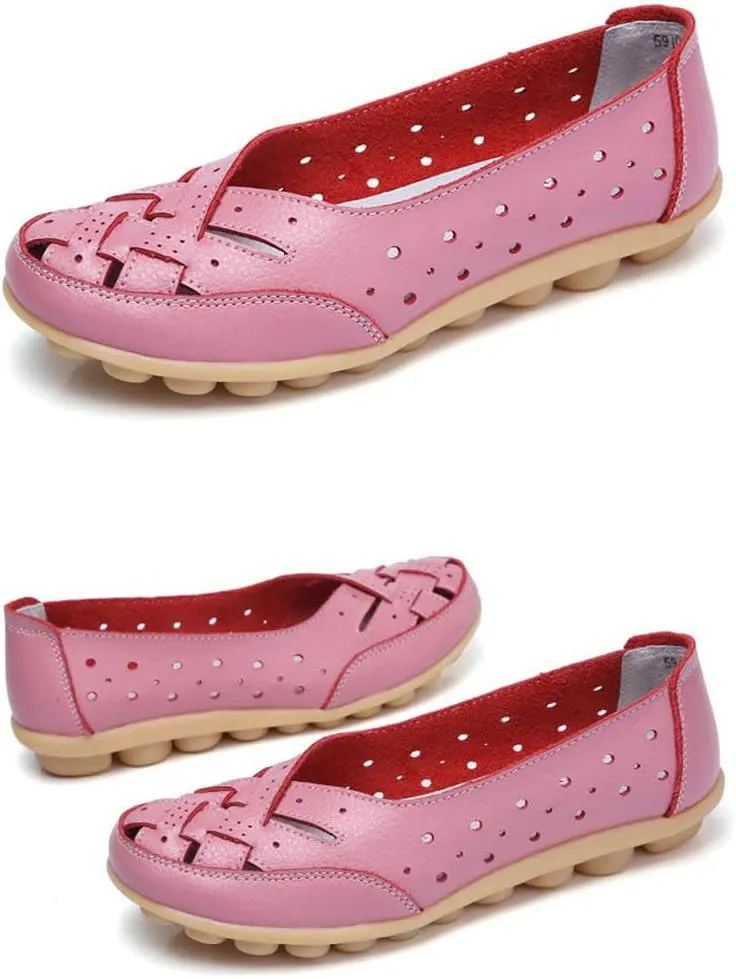 Orthopedic Loafers in Breathable Leather,Orthopedic Loafers for Women,Owlkay Shoes for Women Slip Ons