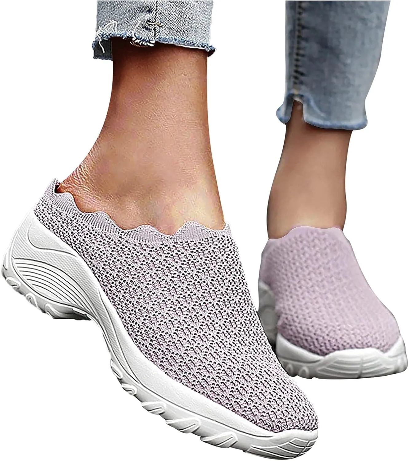 Orthopedic Platform Loafers Women's Lightweight Mule Sneakers Summer Flats Comfort Walking Shoes Closed Toe Loafer