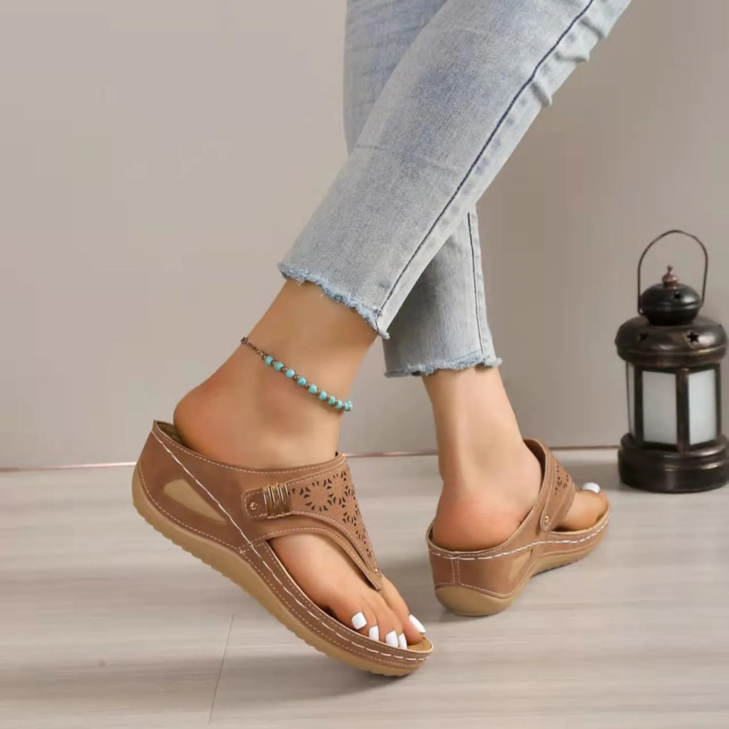 Orthopedic Sandals for Women Arch Support Wild Womens Comfortable Walking Sandals Orthopedic Flats Wide Sandals Women Comfortable Dressy Silver Womens Slip N Walking Shoes Womens Heel Sandals
