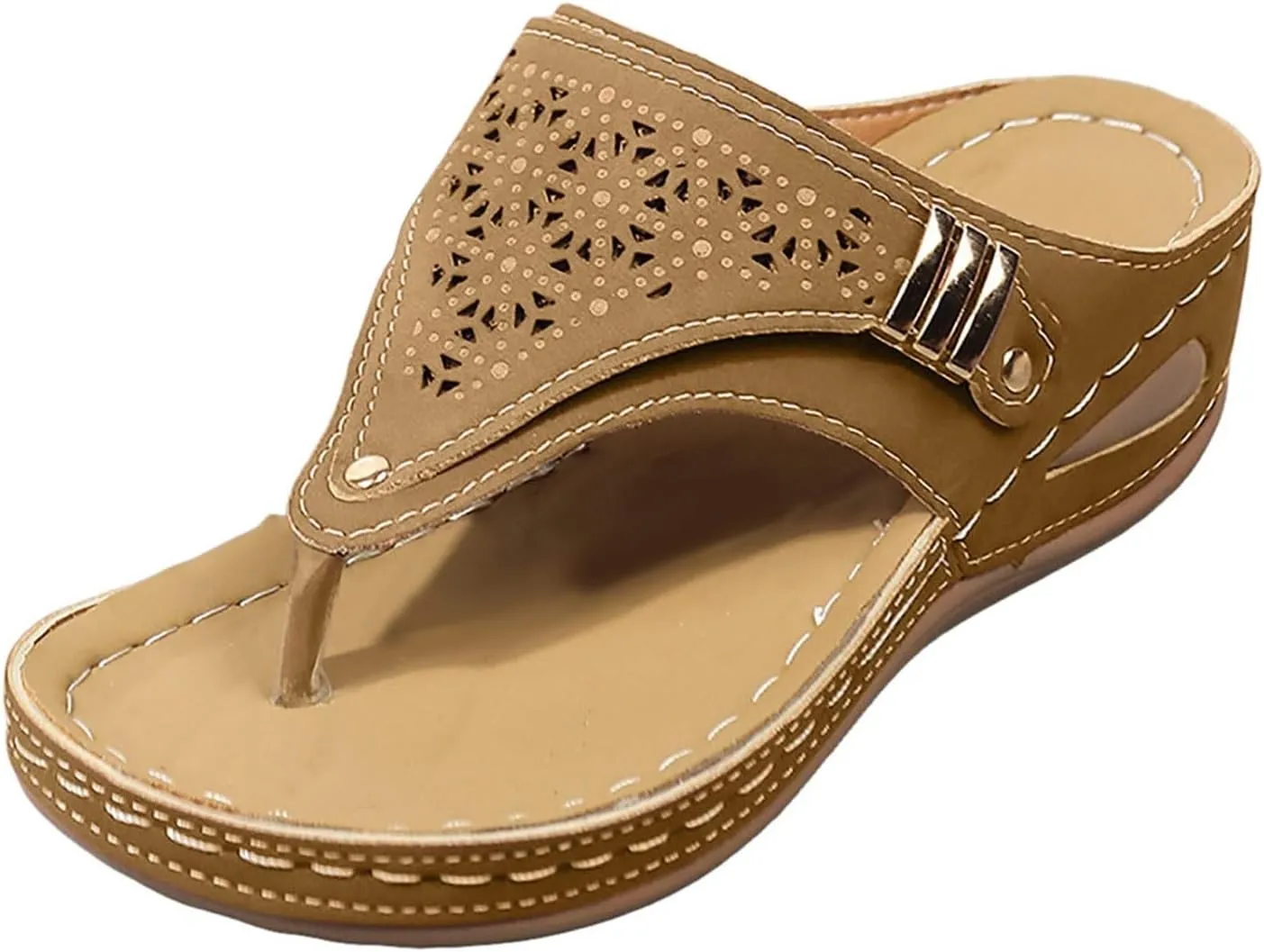 Orthopedic Sandals for Women, Women Dressy Summer Comfortable Sandals Arch Support Wedge Sandals Flip Flops Sandals