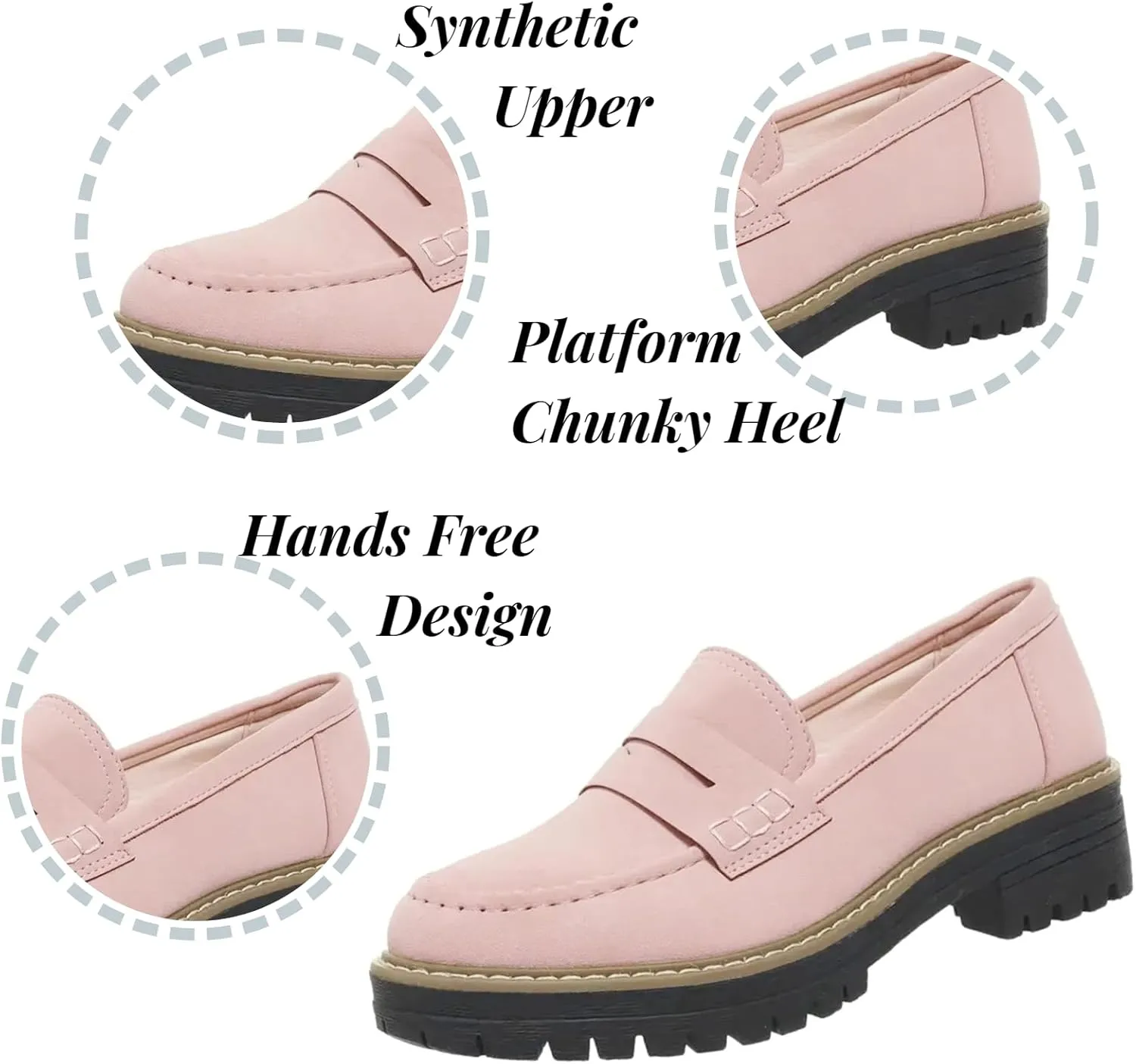 Orthopedic Shoes for Women Platform Loafers Comfort Orthopedic Shoes Womens Round Toe Walking Shoe, Slip On Shoes