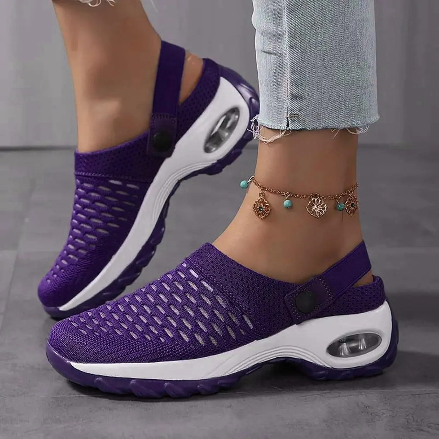 Orthopedic Shoes for Women Slip ons Shoes with Air Cushion Support to Reduce Back and Knee Pressure, Comfort Walking Shoes