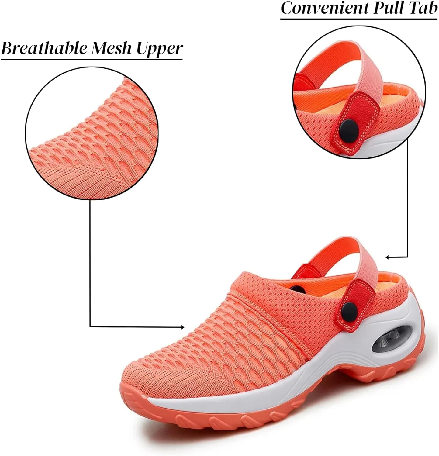 Orthopedic Shoes for Women Slip ons Shoes with Air Cushion Support to Reduce Back and Knee Pressure, Comfort Walking Shoes