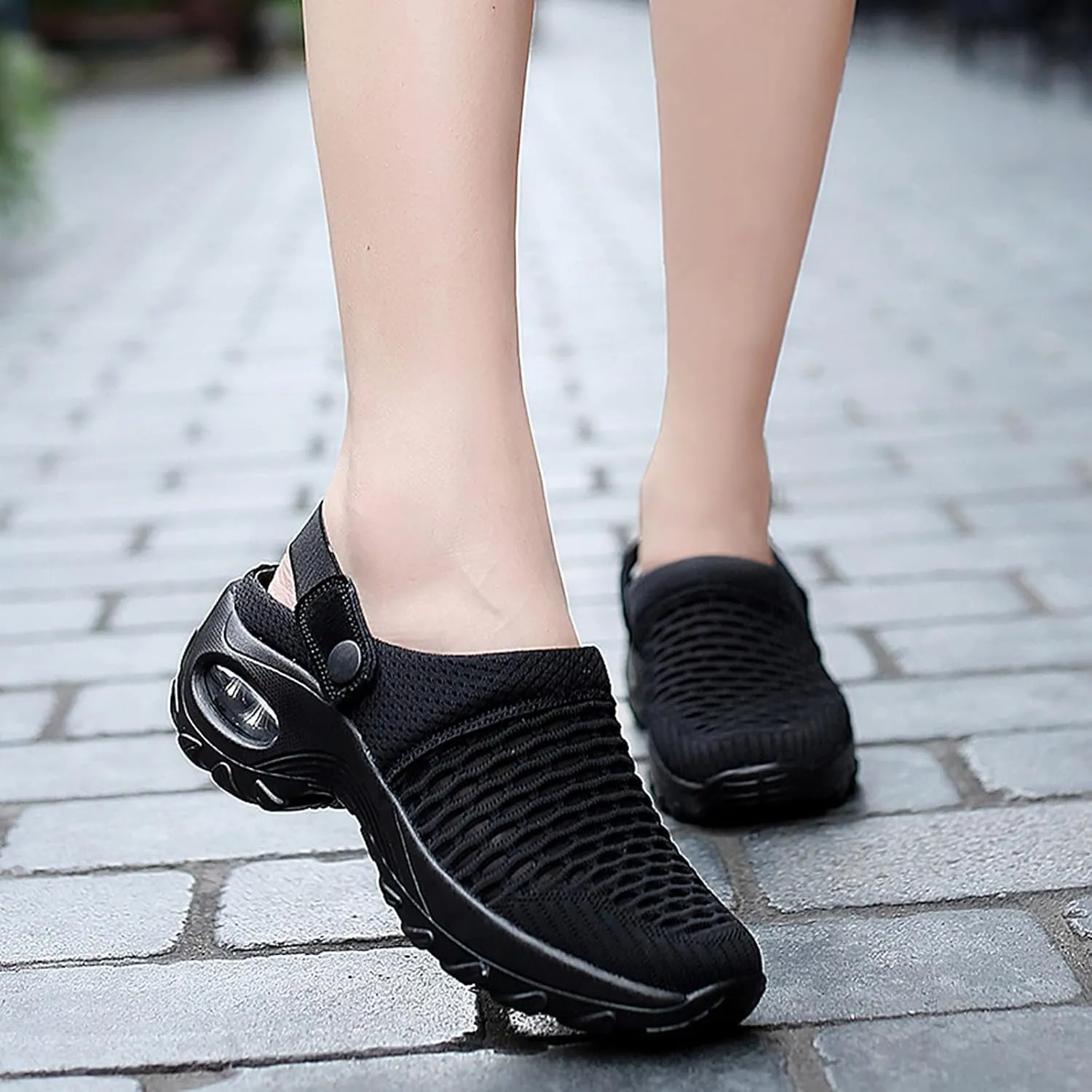 Orthopedic Shoes for Women Slip ons Shoes with Air Cushion Support to Reduce Back and Knee Pressure, Comfort Walking Shoes