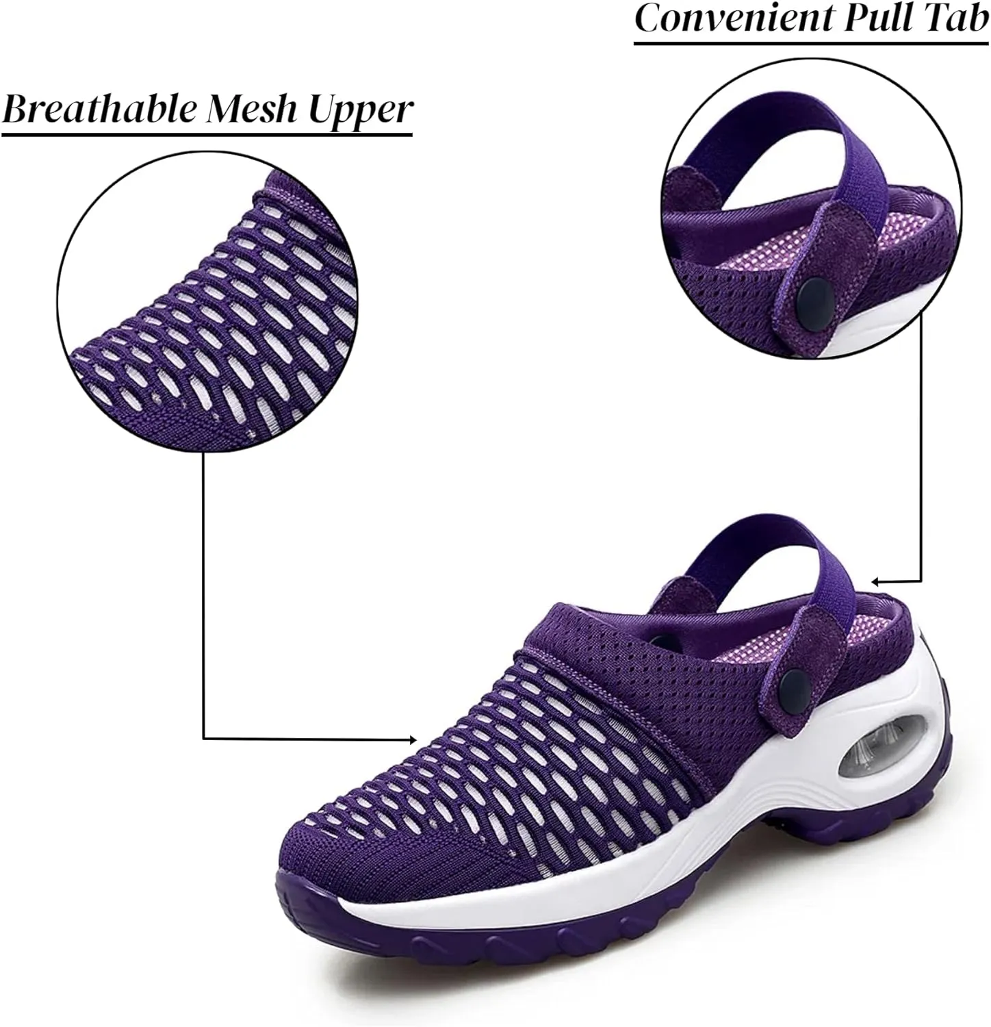 Orthopedic Shoes for Women Slip ons Shoes with Air Cushion Support to Reduce Back and Knee Pressure, Comfort Walking Shoes