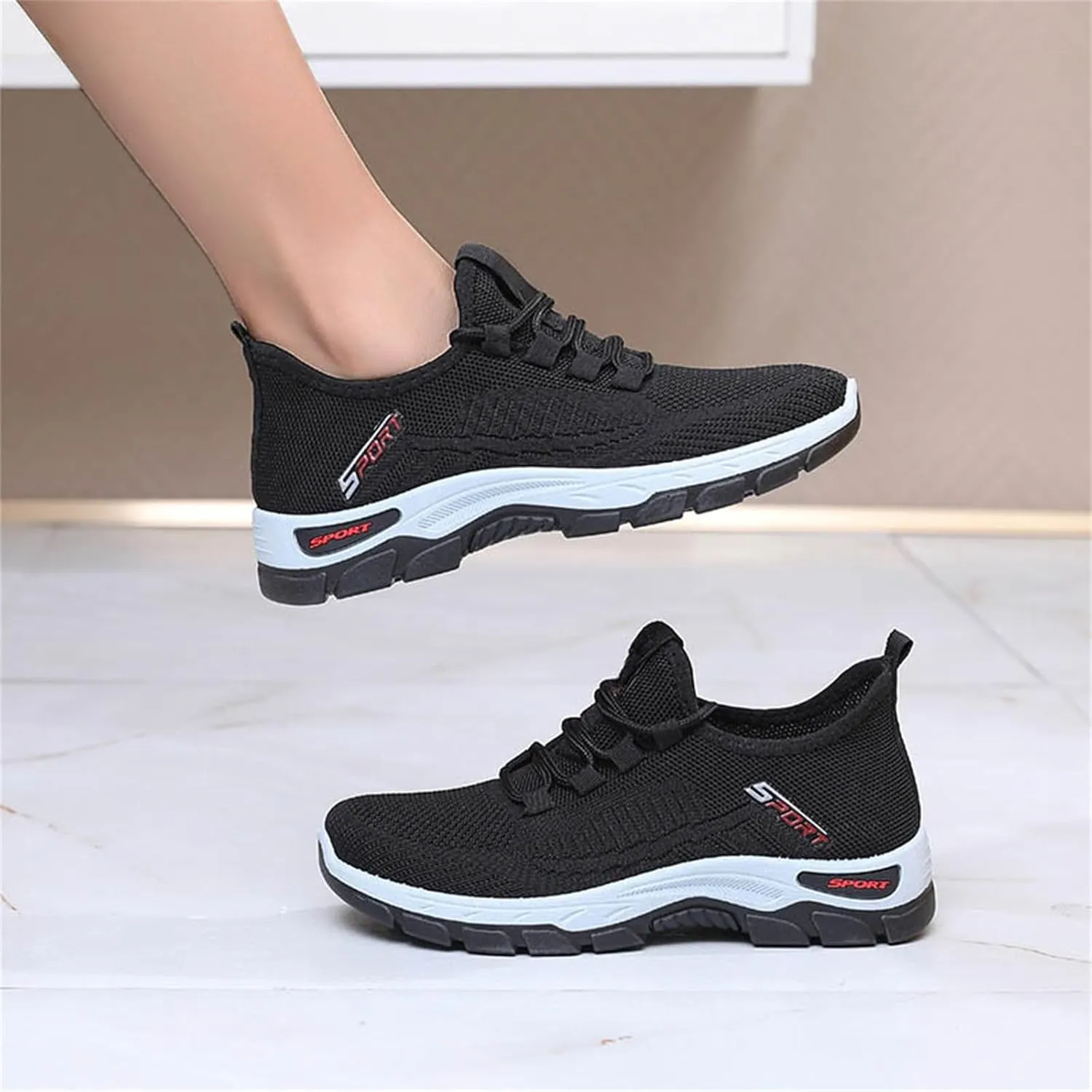 Orthopedic Sneakers for Women and Men Mesh Breathable Lace Up Walking Running Shoes Non Slip Comfortable Tennis Shoes Lightweight Casual Womens Sneakers