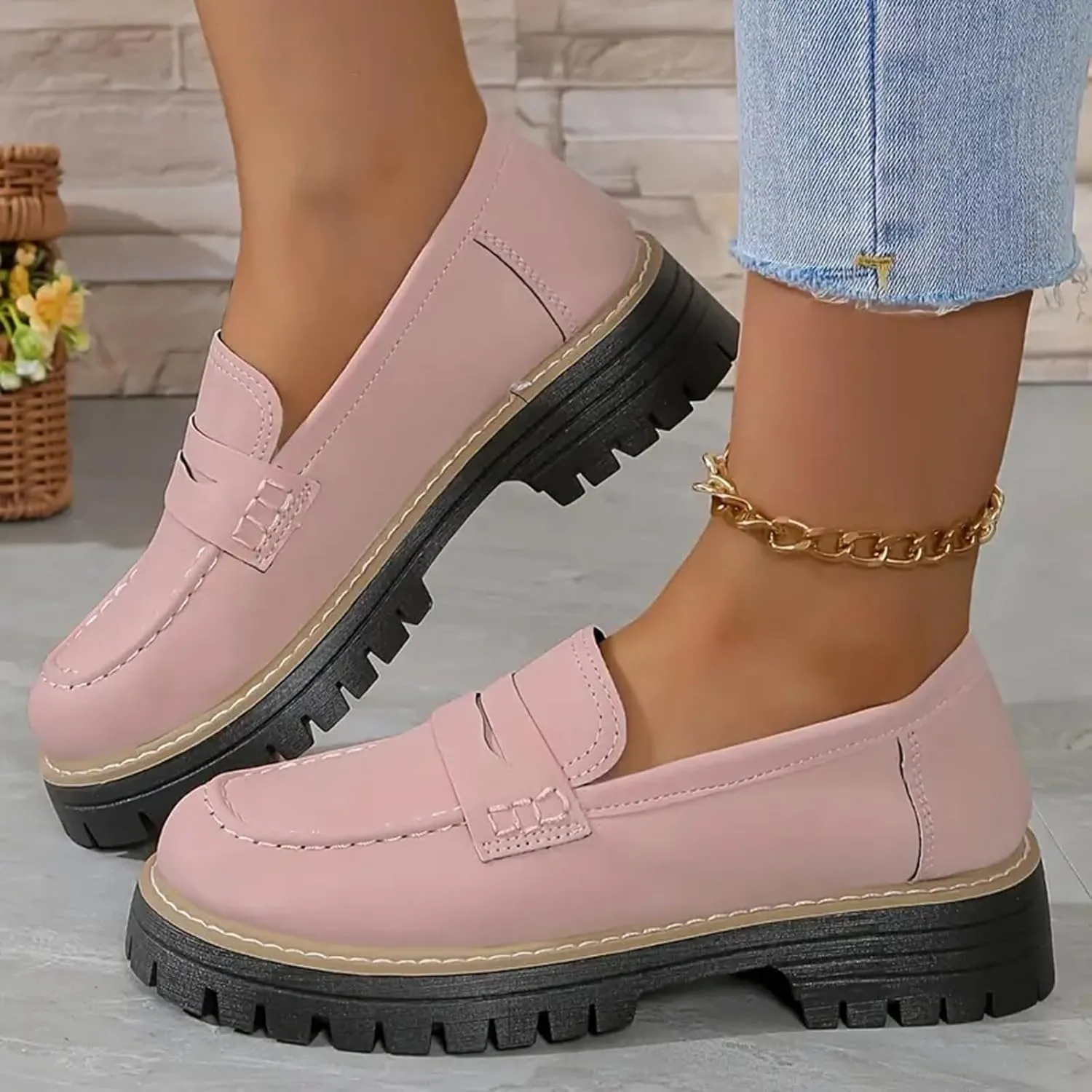 Orthoture-Orthopedic Platform Loafers Casual Comfortable Soft Womens Shoes Womens Round Toe Flat Walking Shoes