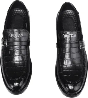 Qiucdzi Men's Oxford Soft Leather Business Sneakers Dress Shoes Formal Leather Shoes for Men