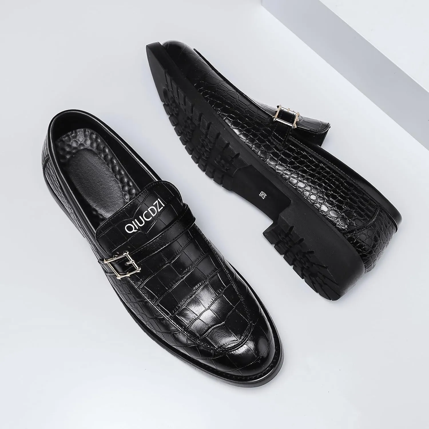 Qiucdzi Men's Oxford Soft Leather Business Sneakers Dress Shoes Formal Leather Shoes for Men
