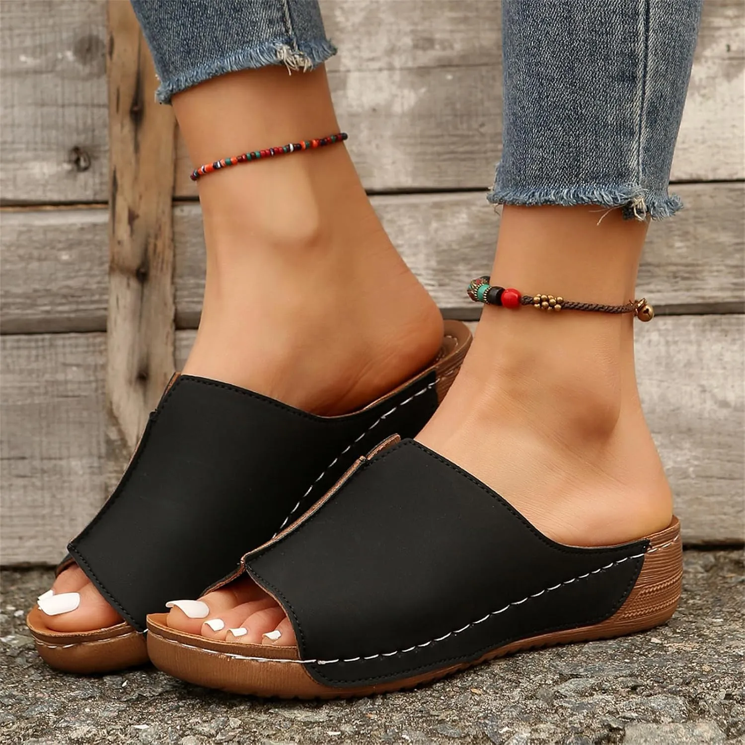 Sandals Women Comfortable Dressy Arch Support Orthotic Flip Flops Summer Casual Flat Feet Walking Orthopedic Slippers Slides