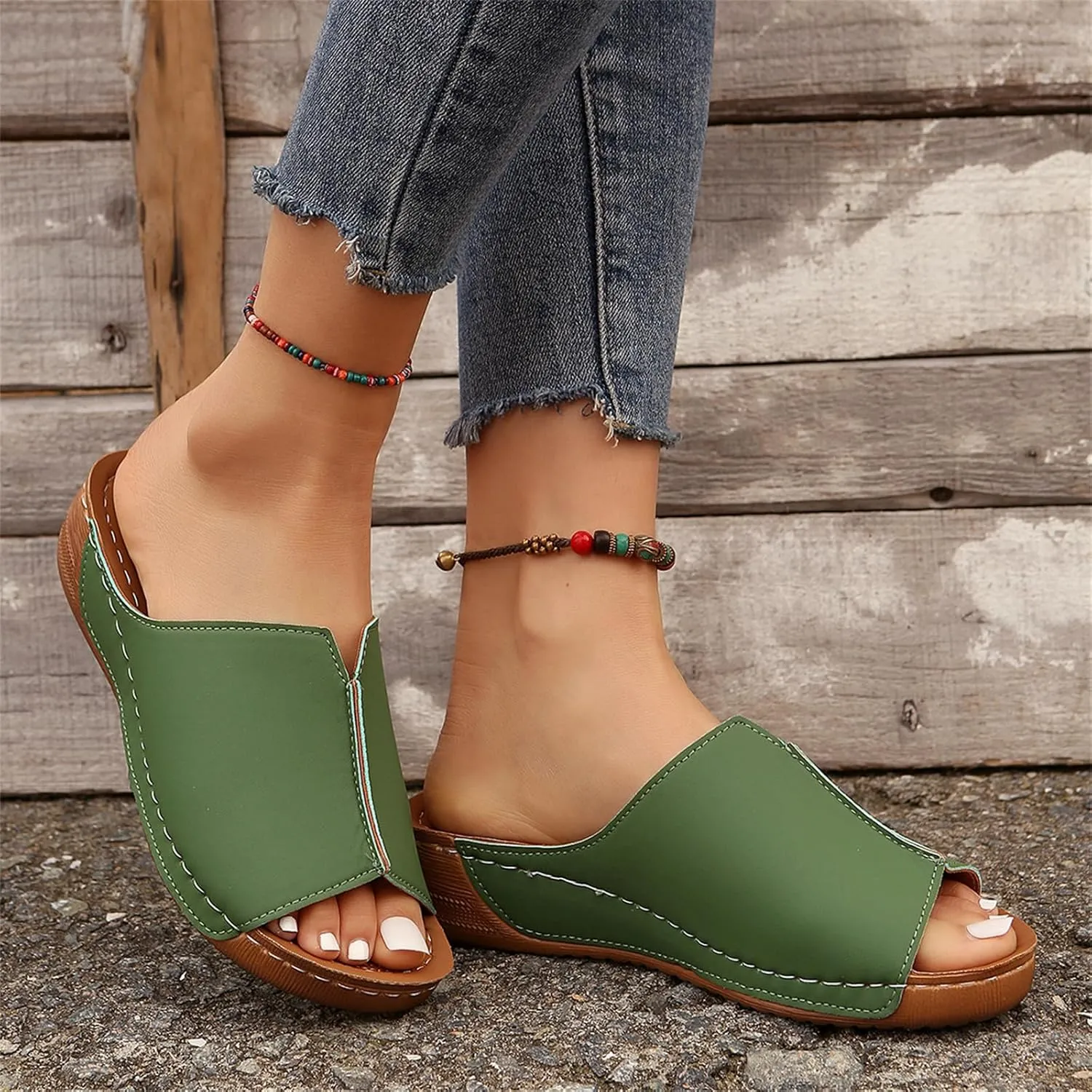 Sandals Women Comfortable Dressy Arch Support Orthotic Flip Flops Summer Casual Flat Feet Walking Orthopedic Slippers Slides