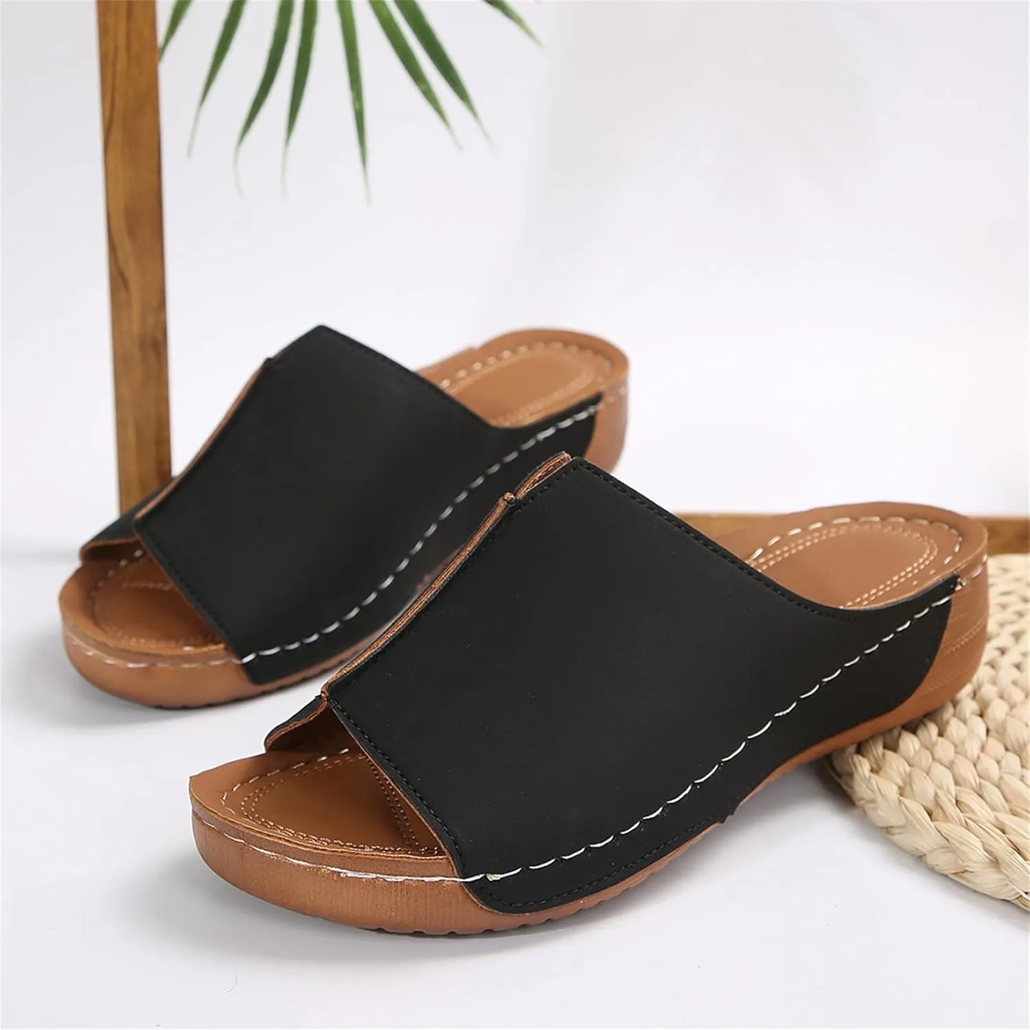 Sandals Women Comfortable Dressy Arch Support Orthotic Flip Flops Summer Casual Flat Feet Walking Orthopedic Slippers Slides