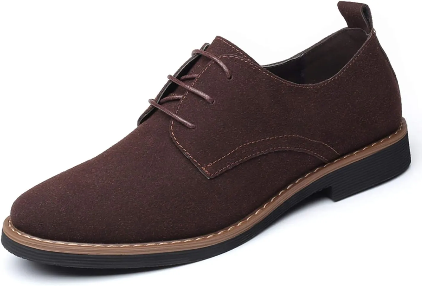 Santimon Men's Casual Oxford Shoes Classic Suede Formal Business Lace Up Dress Shoes