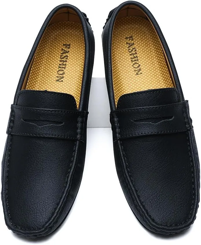 Santimon Men's Classic Driving Penny Moccasin Loafers Slip On Casual Dress Boat Shoes