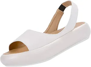 Sexy Sandals for Women Flat Falt Elastic Peep toe Solid Color One Strap Casual Slide Slip On Ladies Flat Sandals