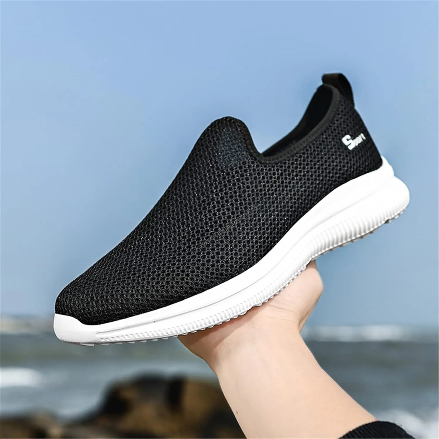 Slip On Casual Shoes Women's Sneakers in White in Wide Width Work Shoes Women Slip on Non Slip Low Top Casual Loafers for Women Dressy Womens White Sneakers