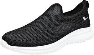 Slip On Casual Shoes Women's Sneakers in White in Wide Width Work Shoes Women Slip on Non Slip Low Top Casual Loafers for Women Dressy Womens White Sneakers