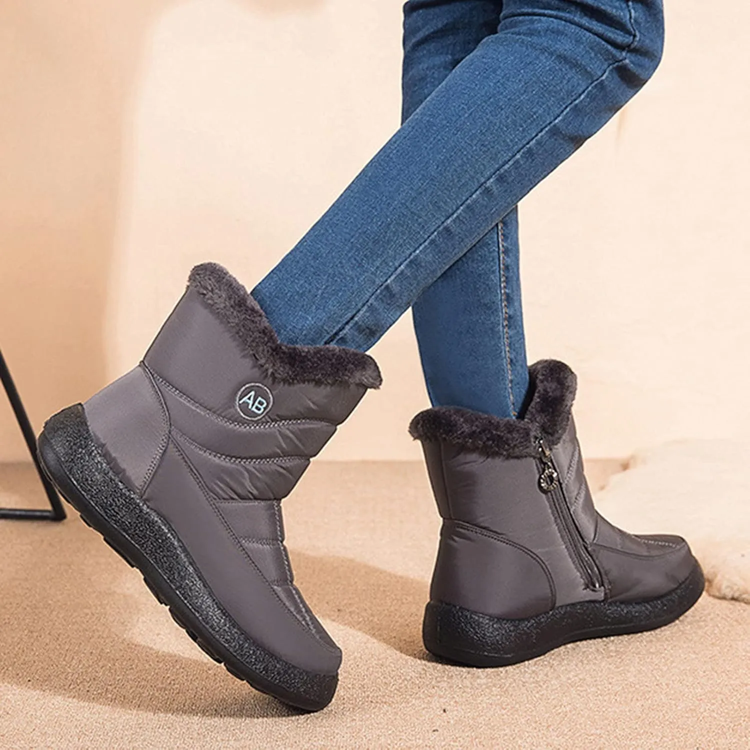 Snow Boots for Women Waterproof Slip On Warm Boots for Ladies Snow Boots Womens Winter Ankle Boots Ladies Womens Snow Boot Ankle Boots for Women Knee High Snow Booties Men