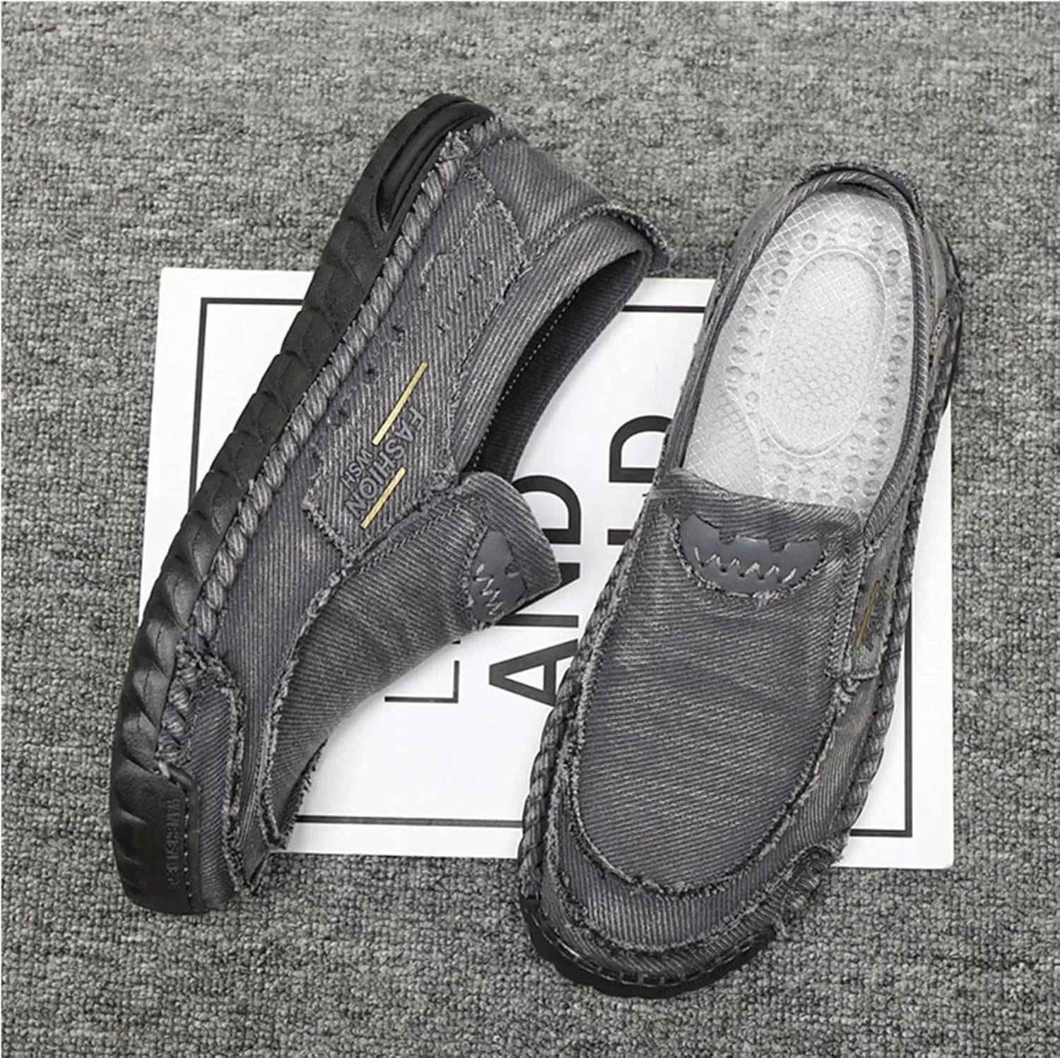SywzX&xfybz Handmade Men's Slip-on Loafers Shoes Soft Bottom Anti Slip Soft Bottom Anti Slip Driving Shoes Mens Boat Shoes
