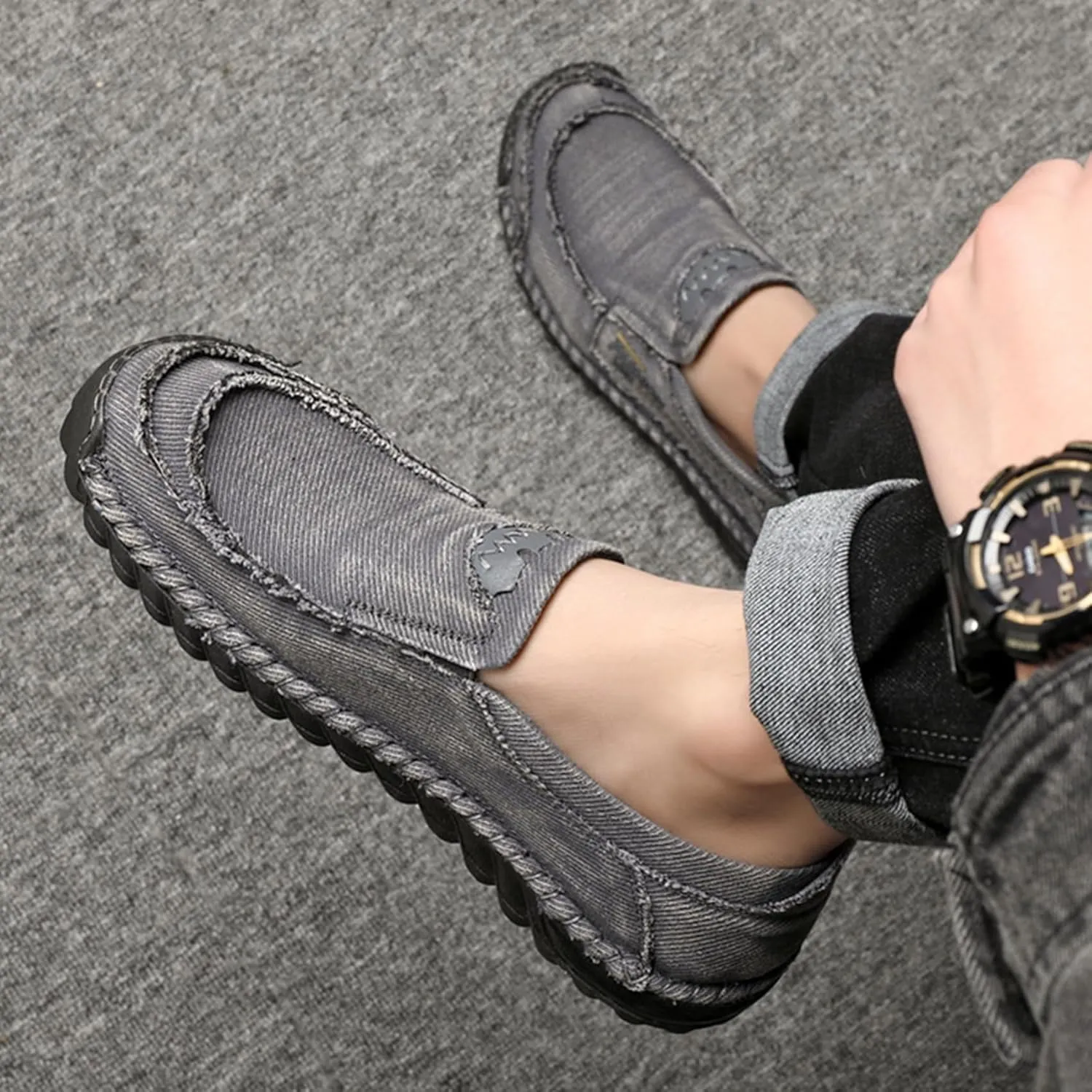SywzX&xfybz Handmade Men's Slip-on Loafers Shoes Soft Bottom Anti Slip Soft Bottom Anti Slip Driving Shoes Mens Boat Shoes