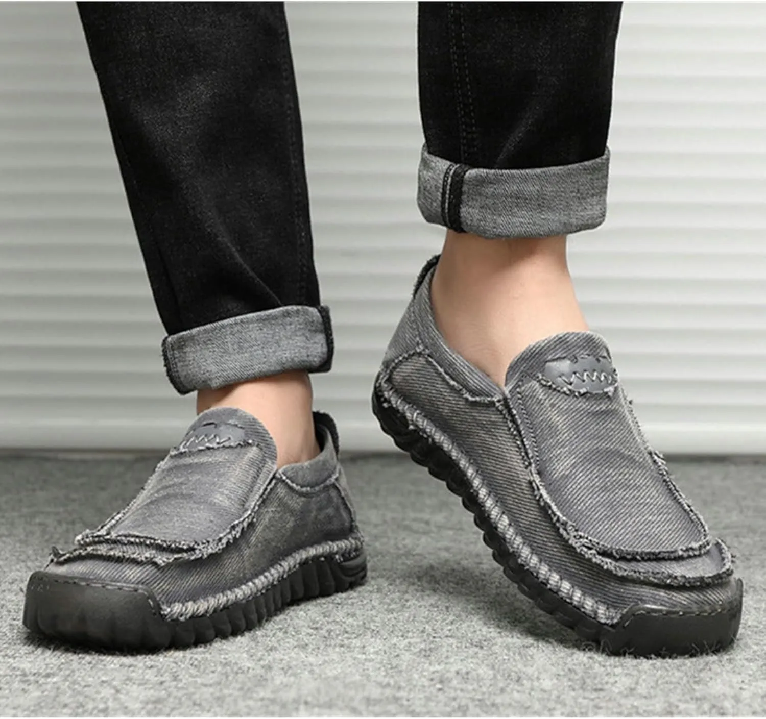 SywzX&xfybz Handmade Men's Slip-on Loafers Shoes Soft Bottom Anti Slip Soft Bottom Anti Slip Driving Shoes Mens Boat Shoes