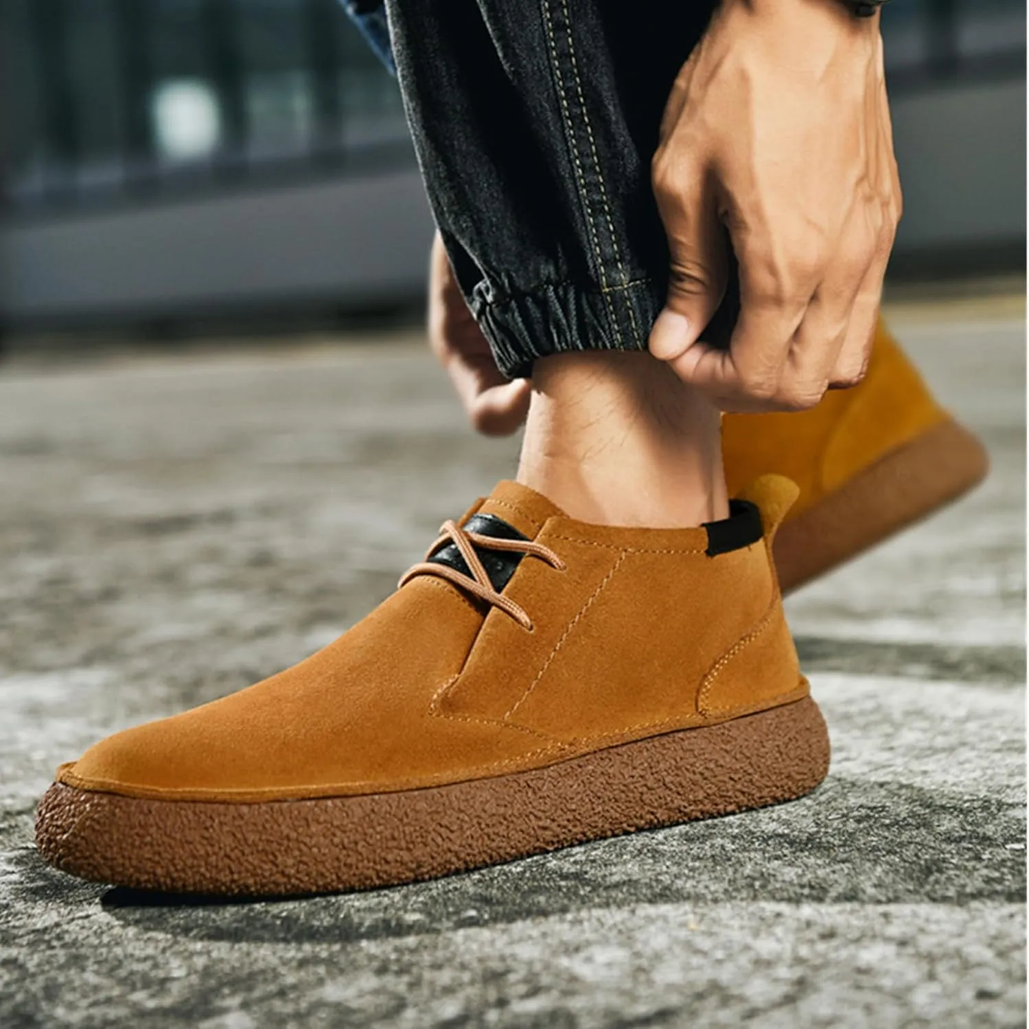 SywzX&xfybz Men's Penny Cow Suede Leather Loafers Moccasin Driving Shoes Casual Leather Shoes