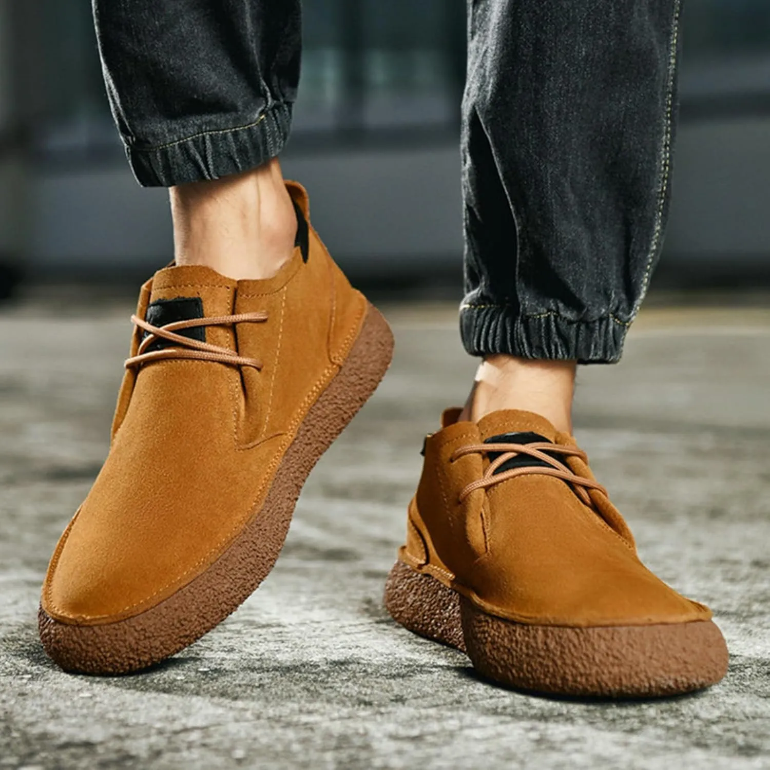 SywzX&xfybz Men's Penny Cow Suede Leather Loafers Moccasin Driving Shoes Casual Leather Shoes