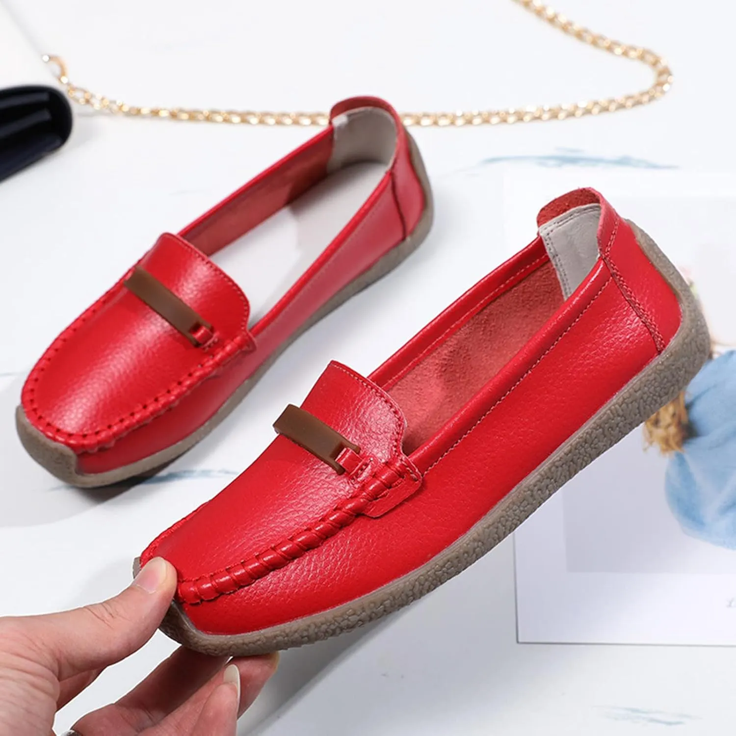 Tassel Loafers Shoe for Women Fashion Solid Color Slip On Shoes Casual Soft Sneakers Dress Workout Footwear