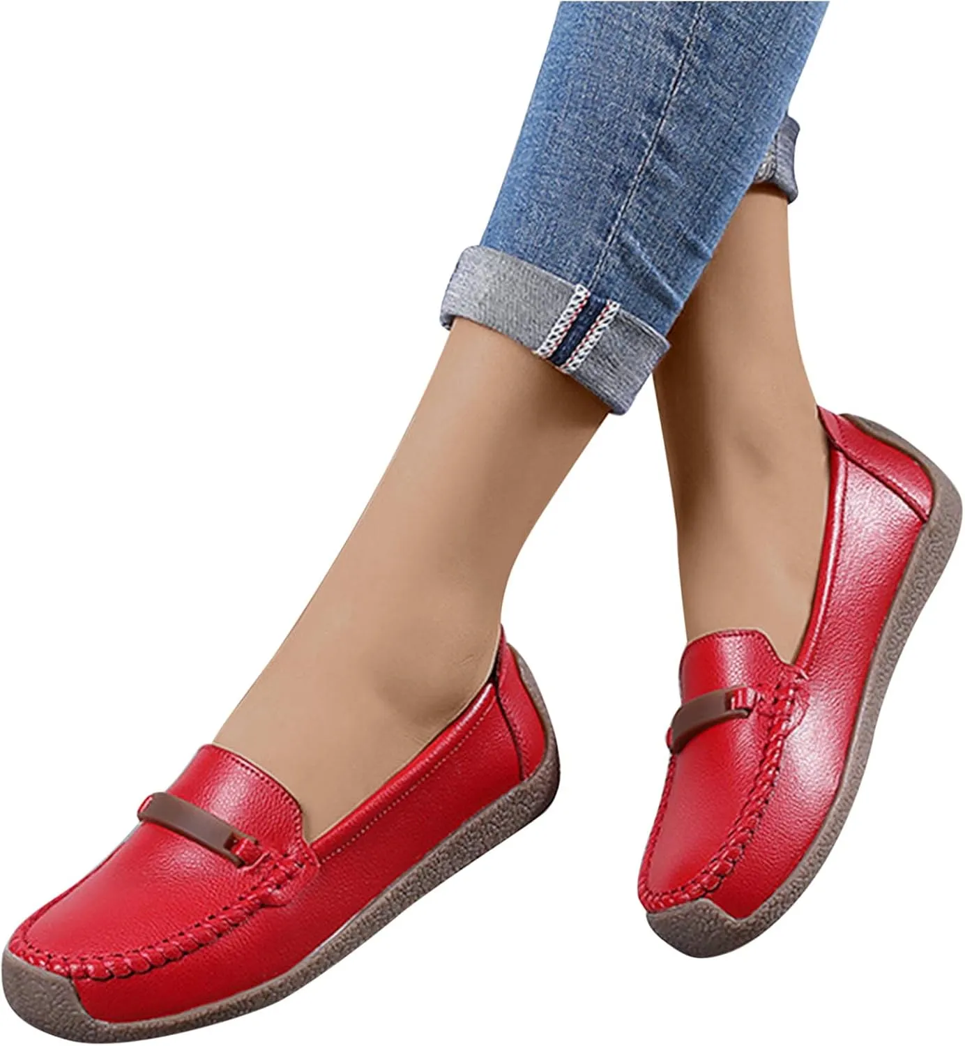 Tassel Loafers Shoe for Women Fashion Solid Color Slip On Shoes Casual Soft Sneakers Dress Workout Footwear