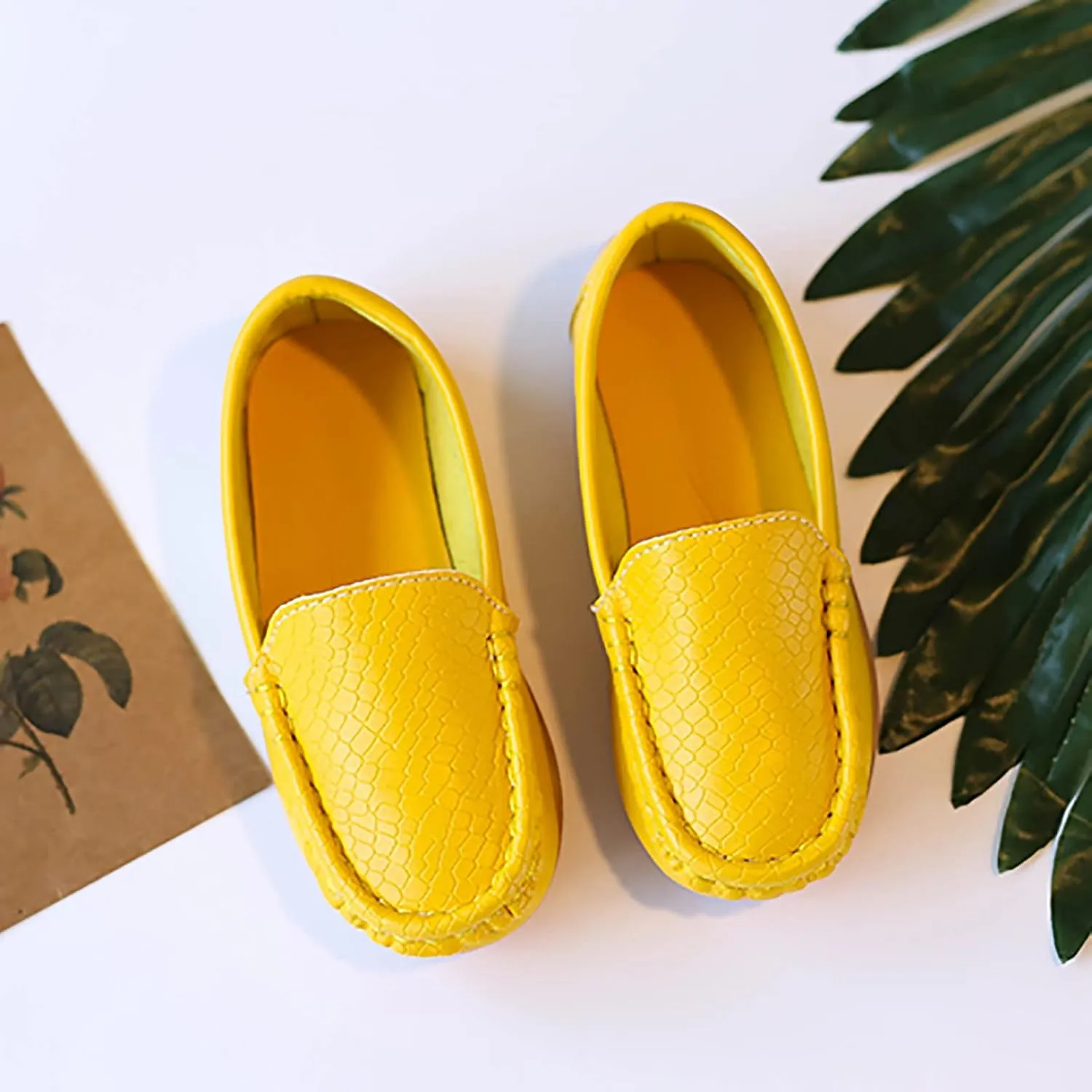 Toddlers Boys Baby Girls Loafers Casual Slip-On Moccasin Boat Dress Shoes Casual Shoes Formal Shoes Leather Flats