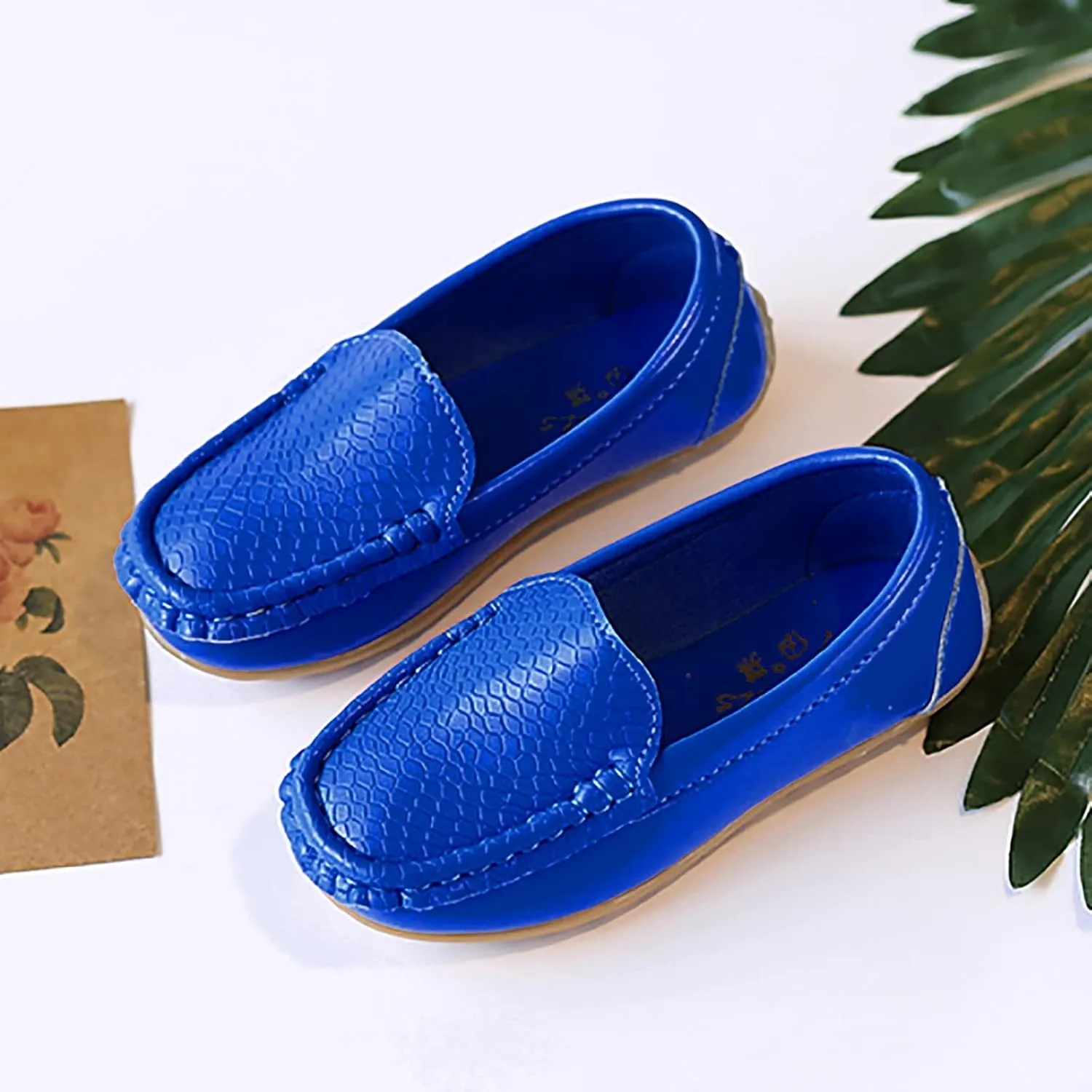 Toddlers Boys Baby Girls Loafers Casual Slip-On Moccasin Boat Dress Shoes Casual Shoes Formal Shoes Leather Flats