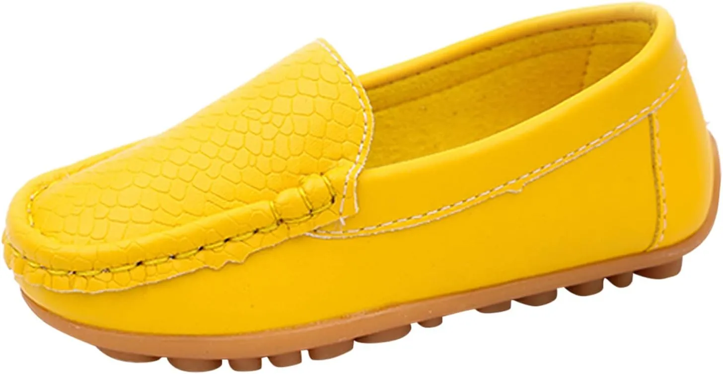 Toddlers Boys Baby Girls Loafers Casual Slip-On Moccasin Boat Dress Shoes Casual Shoes Formal Shoes Leather Flats
