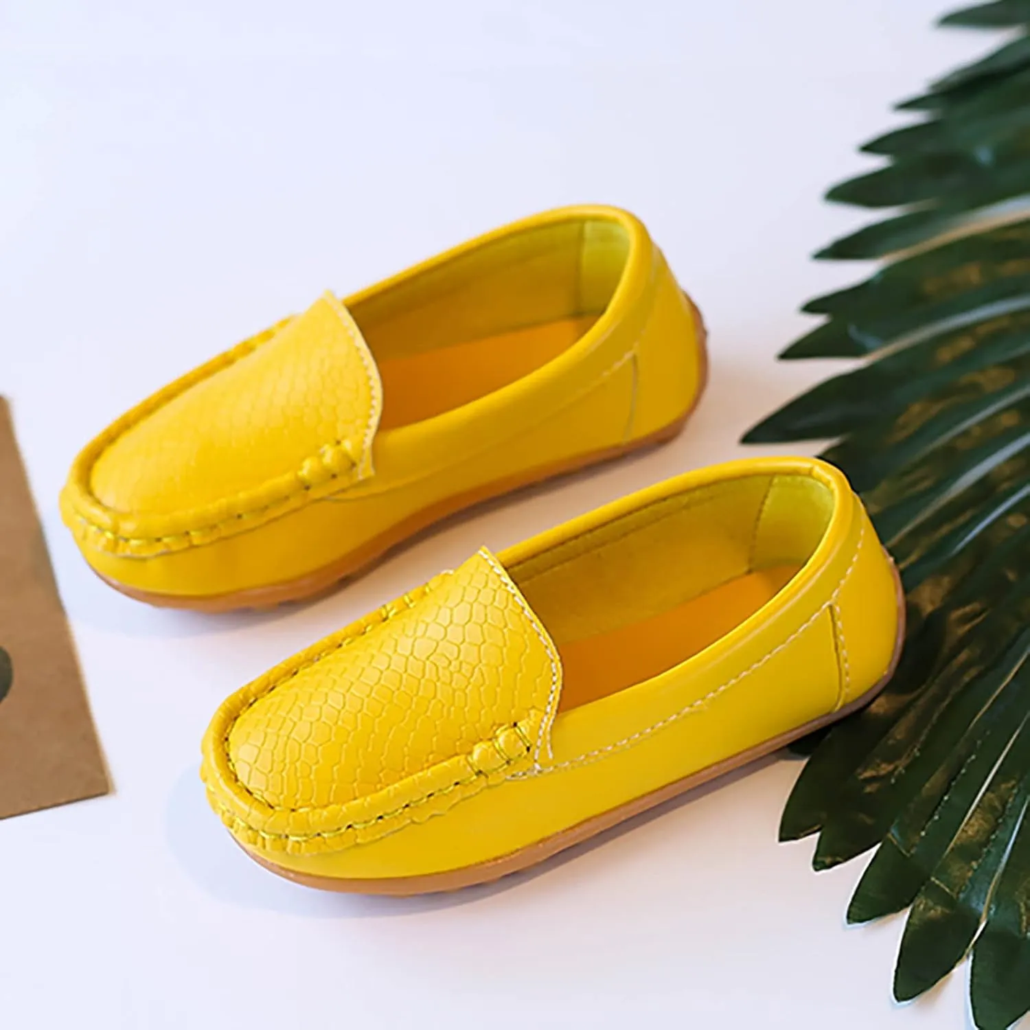Toddlers Boys Baby Girls Loafers Casual Slip-On Moccasin Boat Dress Shoes Casual Shoes Formal Shoes Leather Flats