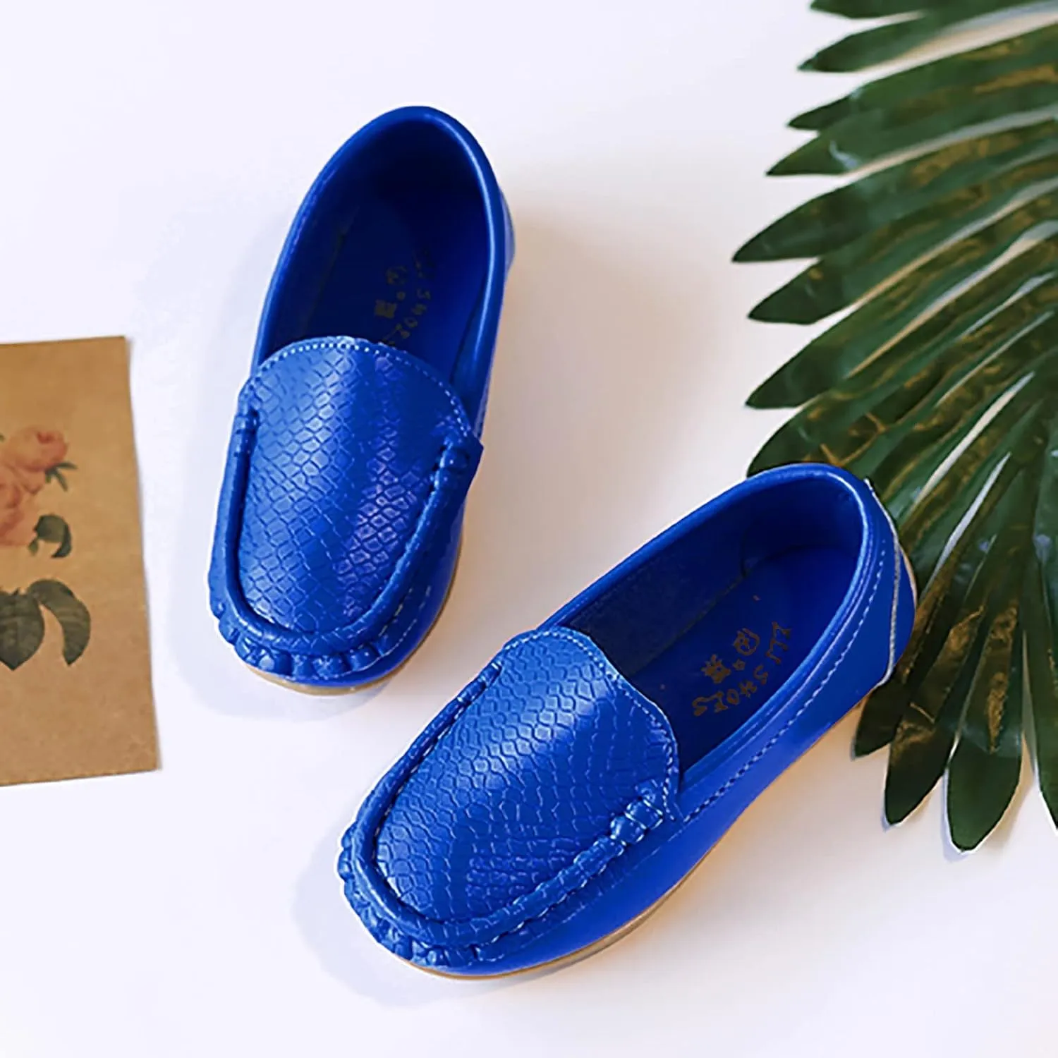 Toddlers Boys Baby Girls Loafers Casual Slip-On Moccasin Boat Dress Shoes Casual Shoes Formal Shoes Leather Flats