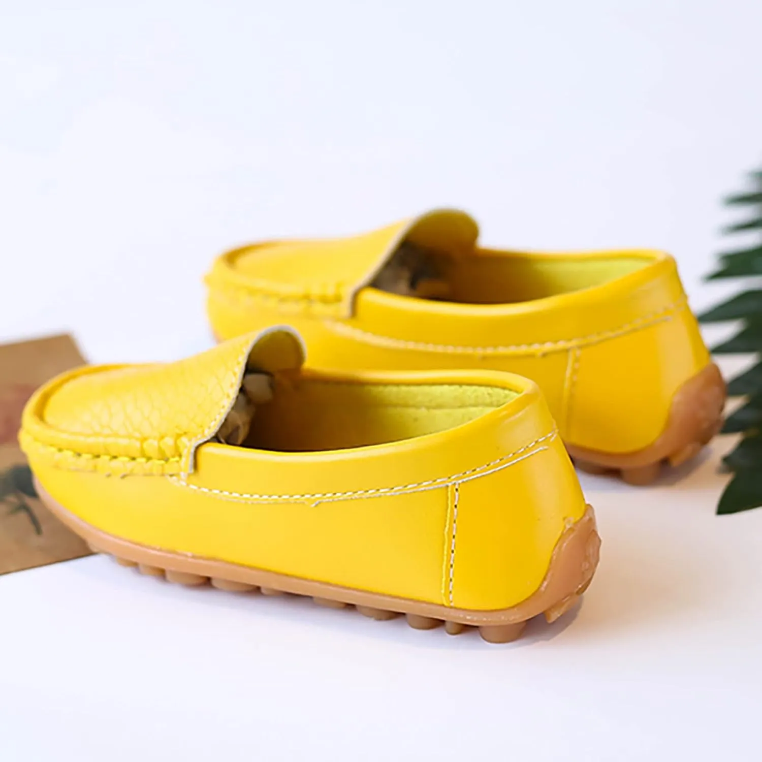 Toddlers Boys Baby Girls Loafers Casual Slip-On Moccasin Boat Dress Shoes Casual Shoes Formal Shoes Leather Flats