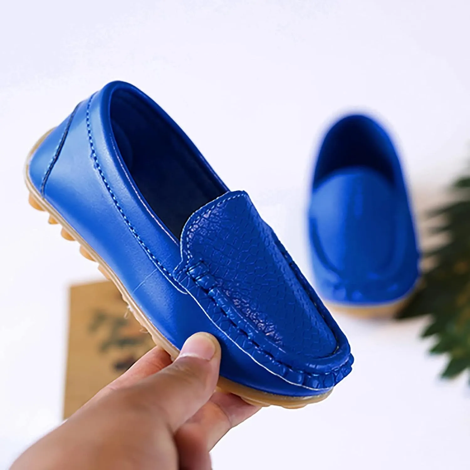 Toddlers Boys Baby Girls Loafers Casual Slip-On Moccasin Boat Dress Shoes Casual Shoes Formal Shoes Leather Flats