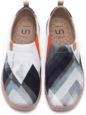 UIN Men's Sneakers Canvas Lightweight Loafers Walking Casual Slip ons Art Painted Travel Shoes On Point (10)