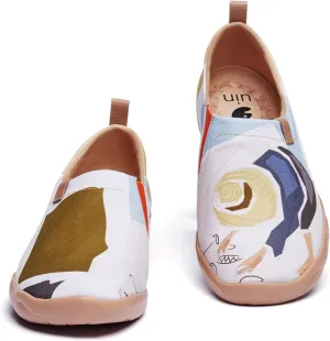 UIN Women's Slip Ons Canvas Lightweight Flats Sneakers Walking Casual Loafers Comfortable Art Painted Travel Shoes Fishing (8)