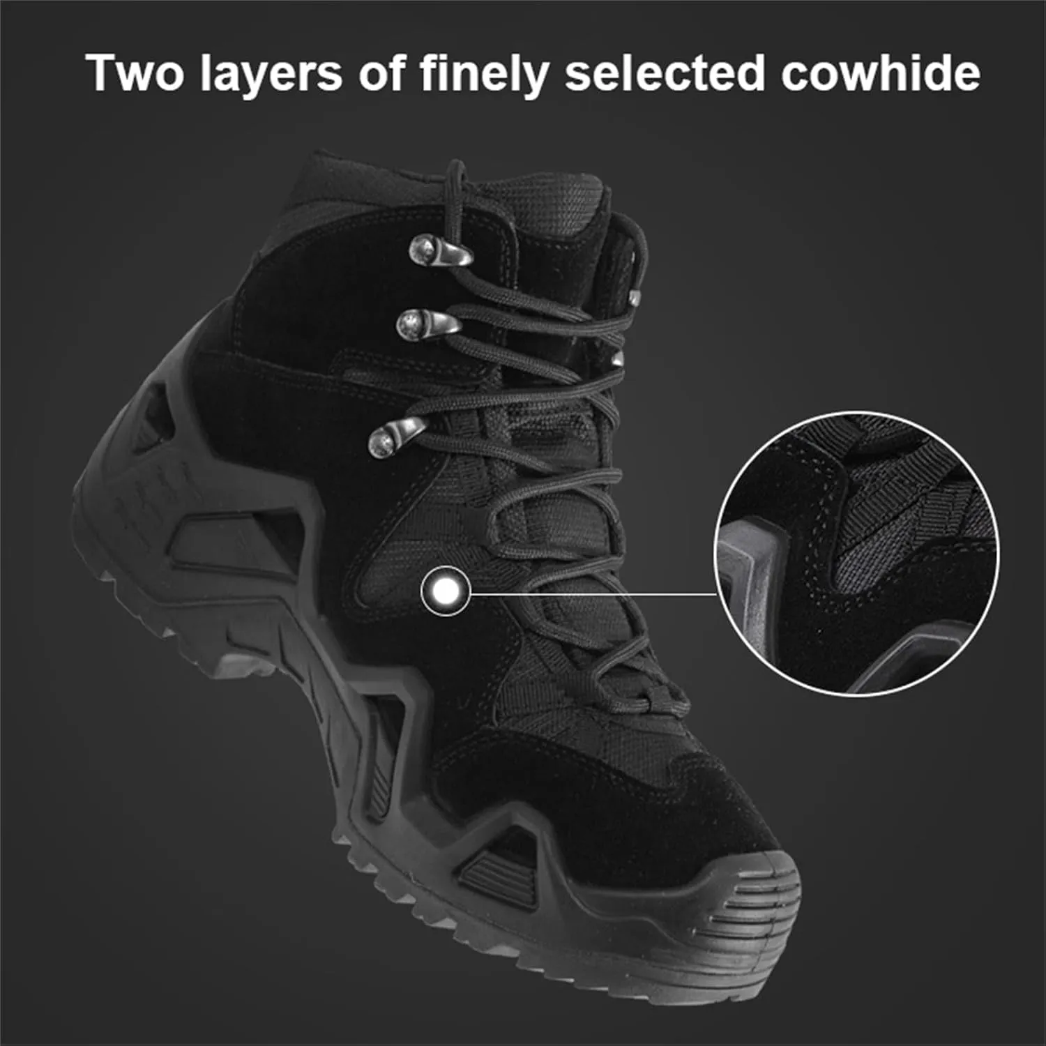 Waterproof Hiking Work Boots, Men's Military Tactical Boots,Lightweight Army Combat Boots, Work Safety Boots, Breathable Desert Boots,for Outdoor Hiking, Hunting Etc