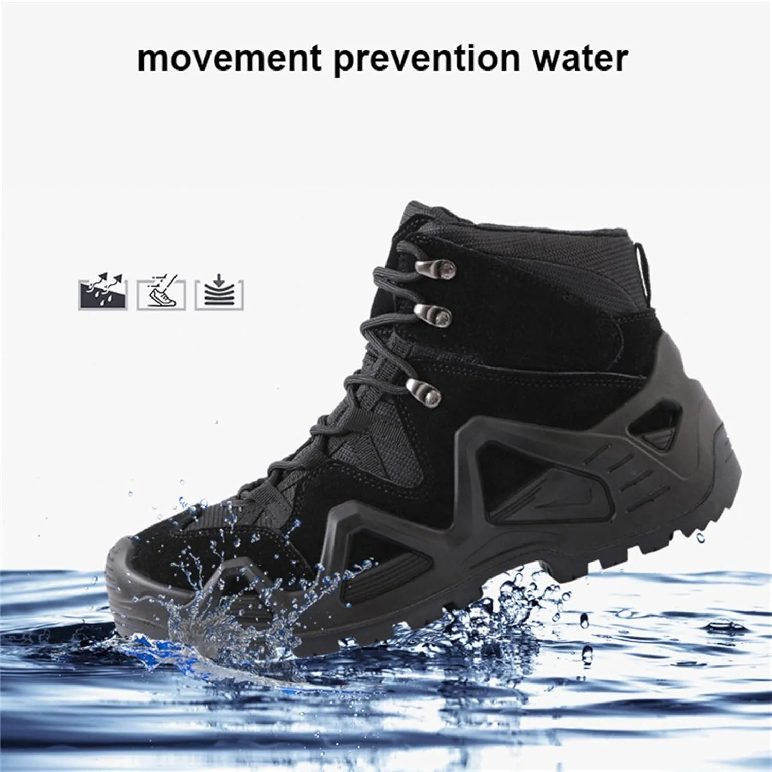 Waterproof Hiking Work Boots, Men's Military Tactical Boots,Lightweight Army Combat Boots, Work Safety Boots, Breathable Desert Boots,for Outdoor Hiking, Hunting Etc
